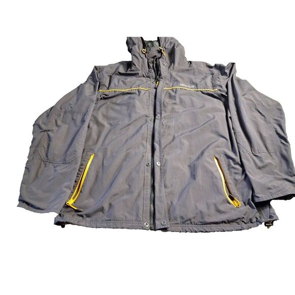 CAT Hooded Jacket Men's XL Black Softshell Cat Work Wear Utility Outdoors - Picture 1 of 16